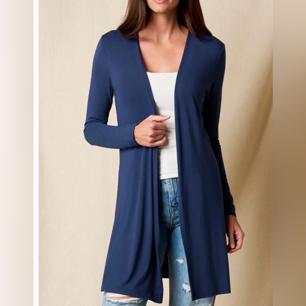 Sivana Bamboo Yoga Wrap Blue Open Cardigan Size Small - Picture 2 of 8